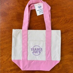 Trader Joe’s Pink Mini Canvas Tote Bag